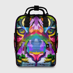 Рюкзак женский Морда тигра крупным планом, цвет: 3D-принт