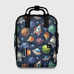 Рюкзак женский Турне по космосу, цвет: 3D-принт