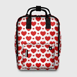 Рюкзак женский Сердечки - любовь, цвет: 3D-принт