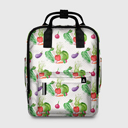 Рюкзак женский Овощи с огорода, цвет: 3D-принт