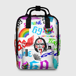 Рюкзак женский 6IX9INE паттерн, цвет: 3D-принт