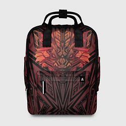Рюкзак женский Красный волк в графике, цвет: 3D-принт