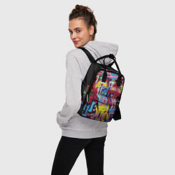 Рюкзак женский Разноцветные монстры, цвет: 3D-принт — фото 2