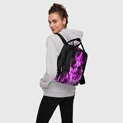 Рюкзак женский ОГОНЬ НЕОНОВЫЙ ПЛАМЯ, цвет: 3D-принт — фото 2