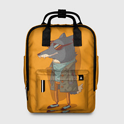Рюкзак женский Хитрый лис в плаще, цвет: 3D-принт