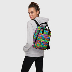 Рюкзак женский Разноцветные Доллары, цвет: 3D-принт — фото 2