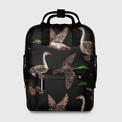 Рюкзак женский Утки паттерн, цвет: 3D-принт