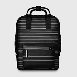 Рюкзак женский Узор H&S Полосы Черно-белый 119-9-35-5-f-2, цвет: 3D-принт