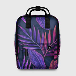 Рюкзак женский Neon Tropical plants pattern, цвет: 3D-принт