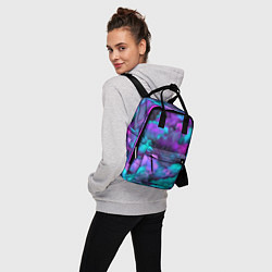 Рюкзак женский Неоновые тучи, цвет: 3D-принт — фото 2