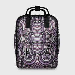 Рюкзак женский Абстракция Разноцветный калейдоскоп Фиолетовый, че, цвет: 3D-принт