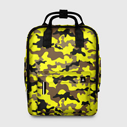 Рюкзак женский Камуфляж Жёлто-Коричневый, цвет: 3D-принт
