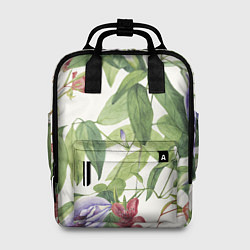Рюкзак женский Цветы Нежная Листва, цвет: 3D-принт