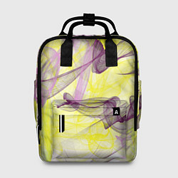 Рюкзак женский Абстракция Желтый и розовый Дополнение Коллекция G, цвет: 3D-принт