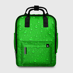 Рюкзак женский Зеленый фон с росой, цвет: 3D-принт