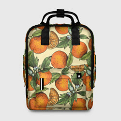 Рюкзак женский Узор Апельсиновое настроение, цвет: 3D-принт