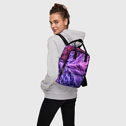 Рюкзак женский Авангардный неоновый паттерн Мода Avant-garde neon, цвет: 3D-принт — фото 2