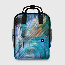 Рюкзак женский Абстрактная красочная композиция Полосы Abstract c, цвет: 3D-принт