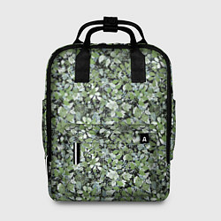 Рюкзак женский Летний лесной камуфляж в зеленых тонах, цвет: 3D-принт