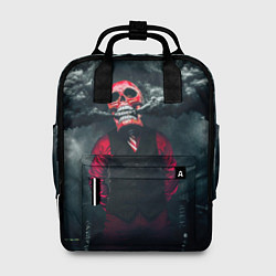 Рюкзак женский Smoke Дым Skull, цвет: 3D-принт