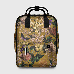 Рюкзак женский Цветы Астры и Гибискусы, цвет: 3D-принт