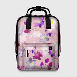 Рюкзак женский Цветы Разноцветные Лотосы, цвет: 3D-принт