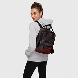 Рюкзак женский Красно-черный фон, цвет: 3D-принт — фото 2