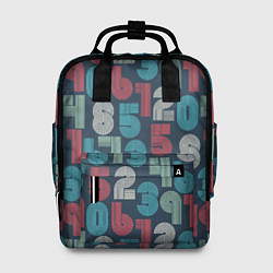 Рюкзак женский Цифры в стиле Ретро, цвет: 3D-принт