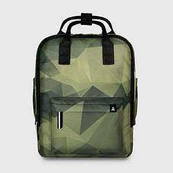 Рюкзак женский 3д полигоны - камуфляж, цвет: 3D-принт