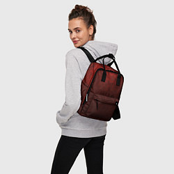 Рюкзак женский Мраморный красно-черный градиент, цвет: 3D-принт — фото 2