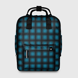 Рюкзак женский Black and blue plaid, цвет: 3D-принт