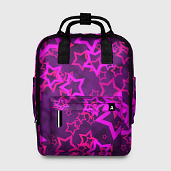 Рюкзак женский Purple stars, цвет: 3D-принт