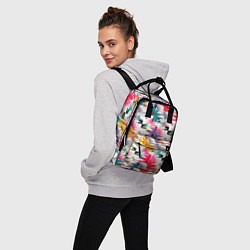 Рюкзак женский Многоцветный абстрактный геометрический, цвет: 3D-принт — фото 2