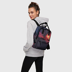 Рюкзак женский Космическое пламя, цвет: 3D-принт — фото 2