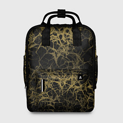Рюкзак женский Universe in golden crackles abstraction, цвет: 3D-принт