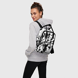 Рюкзак женский Чёрные кляксы на белом фоне - минимализм, цвет: 3D-принт — фото 2