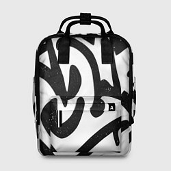 Рюкзак женский Хаотичные узоры в стиле граффити, цвет: 3D-принт
