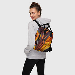 Рюкзак женский Плавные огненные узоры, цвет: 3D-принт — фото 2