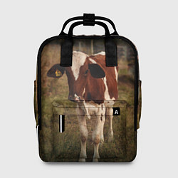 Женский рюкзак Корова гуляет вечером