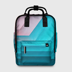 Рюкзак женский Геометрические переливающиеся углы, цвет: 3D-принт