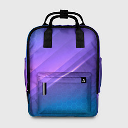 Рюкзак женский Абстракция Неон соты, цвет: 3D-принт