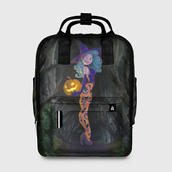Женский рюкзак Ведьма с тыквой и в крутых колготках - Halloween