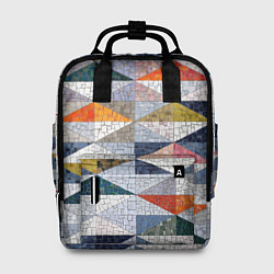 Рюкзак женский Каменный разноцветный паттерн, цвет: 3D-принт