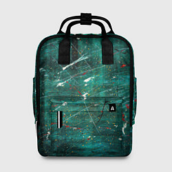 Рюкзак женский Светло-зелёный туман, краски и царапины, цвет: 3D-принт