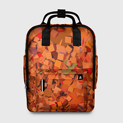 Рюкзак женский Оранжевые кубы в абстракции, цвет: 3D-принт