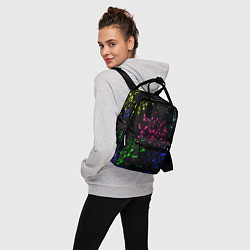 Рюкзак женский Брызги неоновых красок, цвет: 3D-принт — фото 2