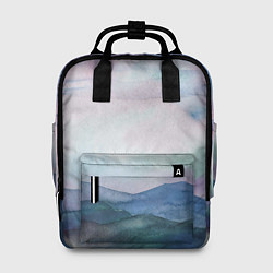 Рюкзак женский Горный пейзаж акварель, цвет: 3D-принт