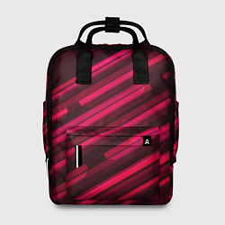 Рюкзак женский Красное на черном объемная диагональ, цвет: 3D-принт