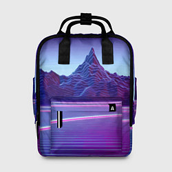 Рюкзак женский Neon mountains - Vaporwave, цвет: 3D-принт