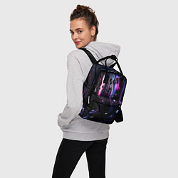 Рюкзак женский Фиолетовая вода и краски, цвет: 3D-принт — фото 2
